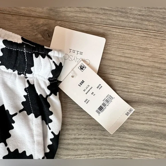 NWT 18 m toddler boy Grayson mini black white checkered shorts terry French - Picture 4 of 6